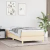 vidaXL Boxspringbett mit Matratze Creme 90x200 cm Stoff Produktbild-Vorschau 2