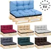 A collage of different colored pallet cushions on wooden pallets, with a 'Handmade in EU' logo in the top right corner. Náhľad obrázku produktu