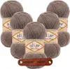 5 x ALIZE Baby Best 534 Light Brown mit Label Produktbild-Vorschau 1