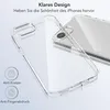 A clear iPhone case is shown with descriptive text and icons. Anteprima dell’immagine prodotto