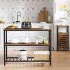 Hoppa! | Kücheninsel | Braun/Schwarz | Stahl - 120 x 60 x Produktbild-Vorschau 3