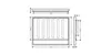 Technical drawing with dimensions of a product. Produktbild-Vorschau