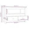 vidaXL Armoire TV Gris 79x35x52 cm Pin massif Voir les images du produit 7