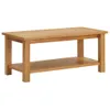vidaXL Couchtisch 90 x 45 x 40 cm Eiche Massivholz Produktbild-Vorschau 7