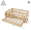 Letto per bambini 90x200 cm con letto a estensione, sponde Anteprima dell’immagine prodotto 11