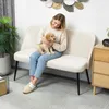 HOMCOM Sofa 2-Sitzer kleine Couch 127 cm mit Samtoptik, Produktbild-Vorschau 8