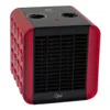 A red and black electric heater is shown against a white background. Produktbild-Vorschau