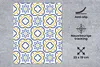 MuchoWow® Mauspad Mousepad Blume - Blau - Gelb - Kacheln - Produktbild-Vorschau 3