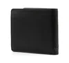 A black leather wallet is displayed on a white background. Produktbild-Vorschau
