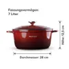 Kochtopf 7 L Ø 28 cm mit Deckel – Aluminiumtopf Antihaft Produktbild-Vorschau 2