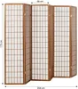 6 Panneaux Shoji Paravent Japonais Bois Brun Foncé Voir les images du produit 3