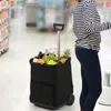 COSTWAY Carrello spesa pieghevole 50 L, carrello spesa con Anteprima dell’immagine prodotto 2
