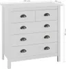 vidaXL Sideboard Hill Weiß 79x40x80 cm Massivholz Kiefer Produktbild-Vorschau 13