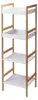 Bambus Badezimmerregal Badregal Wandregal Regal 4 Etagen 36x30x110cm Produktbild-Vorschau