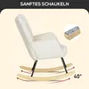 HOMCOM Schaukelstuhl, Schaukelsessel mit Samtoptik, Produktbild-Vorschau 4