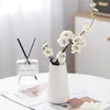 Keramikvase - Blumenvase Weiß, 14cm Minimalistischer Produktbild-Vorschau 2
