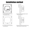 Diagrams illustrating the installation method of a thermostat. Náhľad obrázku produktu