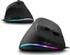 Two black vertical gaming mice with RGB lighting are displayed against a white background. Produktbild-Vorschau