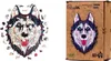 Dřevěné ekologické puzzle 123 Snow husky A3 Náhled obrázku produktu 2