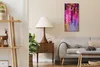 Leinwand Uhr Küche Wohnzimmer Bild 30x60 Abstrakte lila Produktbild-Vorschau 3