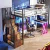Flieks Lit superposé 90x200cm avec bureau et LED, lit Voir les images du produit 12