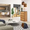 A modern living room and dining area with furniture. Produktbild-Vorschau