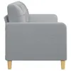 vidaXL 3-Sitzer-Sofa Hellgrau 180 cm Stoff Produktbild-Vorschau 4