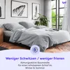 Wolkenfeld Bettwäsche 155x220 Baumwolle Hellgrau - Produktbild-Vorschau 5