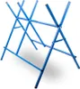 A blue metal sawhorse stand on a white background. Produktbild-Vorschau