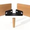 Sada 4 kusů kovových spojek postele 126x126x50 mm černá – Náhled obrázku produktu 4