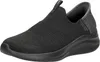 A single black Skechers slip-on sneaker shown from a side-diagonal angle against a white background. Náhľad obrázku produktu