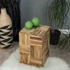 BEISTELLTISCH "PUZZLE" | Teak | Holz Blumen Hocker, Produktbild-Vorschau 3