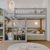 Merax Etagenbett 90x200cm mit Treppe und Stauraum, Hochbett Produktbild-Vorschau 2