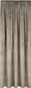 A full-length view of a brown curtain with gathered fabric at the top. Podgląd zdjęcia produktu