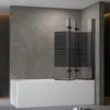 Duschabtrennung Faltbar Duschwand für Badewanne 140x140cm Produktbild-Vorschau 2