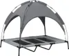 A gray dog bed with a canopy, shown against a white background. Anteprima dell’immagine prodotto