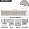 Diagrams and measurements of vinyl flooring planks and installation methods. Náhľad obrázku produktu