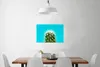 MuchoWow® Poster Kaktus auf blau 60x40 cm - Produktbild-Vorschau 2