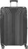 A front view of a dark gray Travelite trolley suitcase. Produktbild-Vorschau