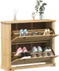 vidaXL Botník  99x32x85 cm z masívneho borovicového dreva Náhľad obrázku produktu 2