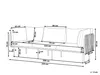 BELIANI Gartensofa Weiß / Hellbraun mit Auflagen Grau aus Produktbild-Vorschau 3