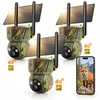 3 Stück 4G LTE Wildkamera SIM Karte 2K Solar Wildtierkamera Produktbild-Vorschau 1