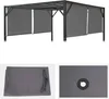 A pergola with grey side curtains. Podgląd zdjęcia produktu