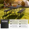 tectake® Bierzeltgarnitur Vani klappbar mit Tragegriffen Produktbild-Vorschau 3