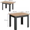 tavolo da pranzo allungabile Vicco Repose Antracite/Rovere Anteprima dell’immagine prodotto 2
