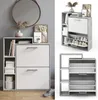 A collage of three images showing a shoe cabinet in different angles and configurations. Produktbild-Vorschau