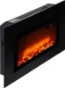 A black electric fireplace with a simulated flame effect. Anteprima dell’immagine prodotto