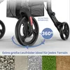 ELONEO 2in1 Rollstuhl Rollator faltbar und leicht mit Sitz, Produktbild-Vorschau 8