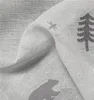 heimtexland ® Kinder Vorhang Kindergardine Wald Bär Leinen Produktbild-Vorschau 4