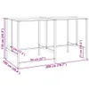 Bartisch Schwarz 200x100x110 cm Pulverbeschichteter Stahl Produktbild-Vorschau 8